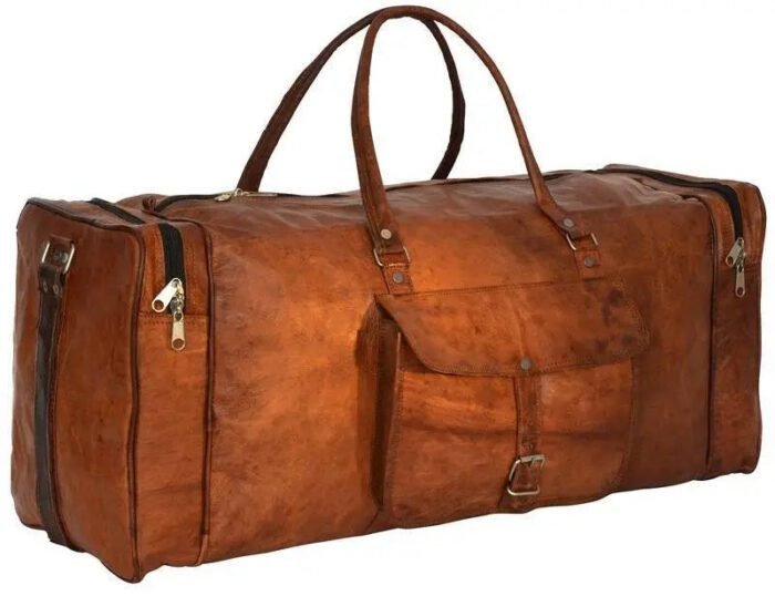 24″13 Duffle Leather Bag